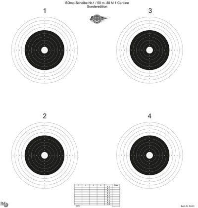 BDMP-Scheibe Nr. 1  für 50 m