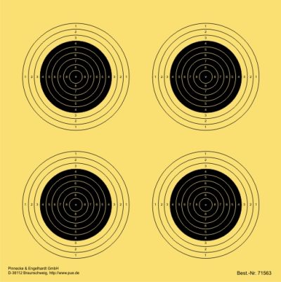 LG-Scheibe mit 4 Spiegeln 10 m, fortlaufend nummeriert