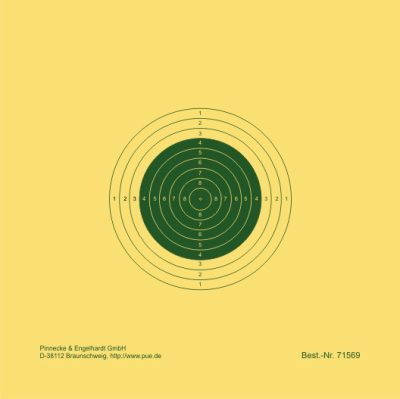 LG-Scheibe 10 m, fortlaufend nummeriert