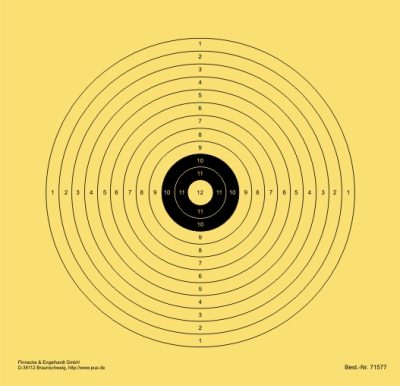 LG-Scheibe 10 m. 12-kreisig. mit weißer 12