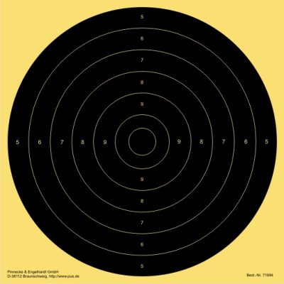 Schnellfeuer-/Duell-Scheibe. verkleinert für Luftpistole 10 m