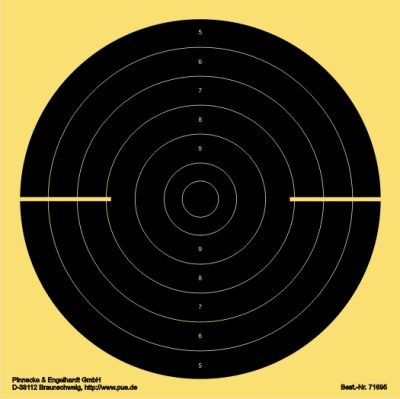 Schnellfeuer-/Duell-Scheibe. verkleinert für Luftpistole 10 m