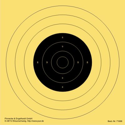 Schnellfeuer-/Duell-Scheibe. verkleinert für Luftpistole 10 m