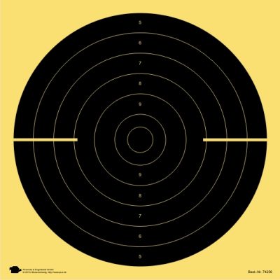Schnellfeuer-/Duell-Scheibe 25 m. fortlaufend nummeriert